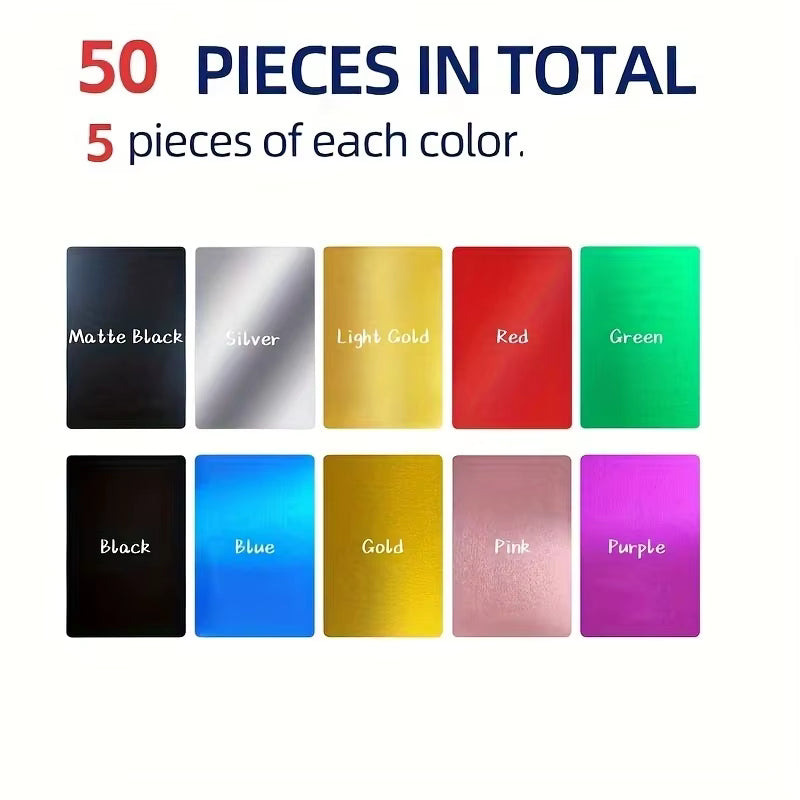 Premium Aluminium Visitenkarte – Gravur & QR-Code, 0,2–0,4 mm  Einseitige Gravur