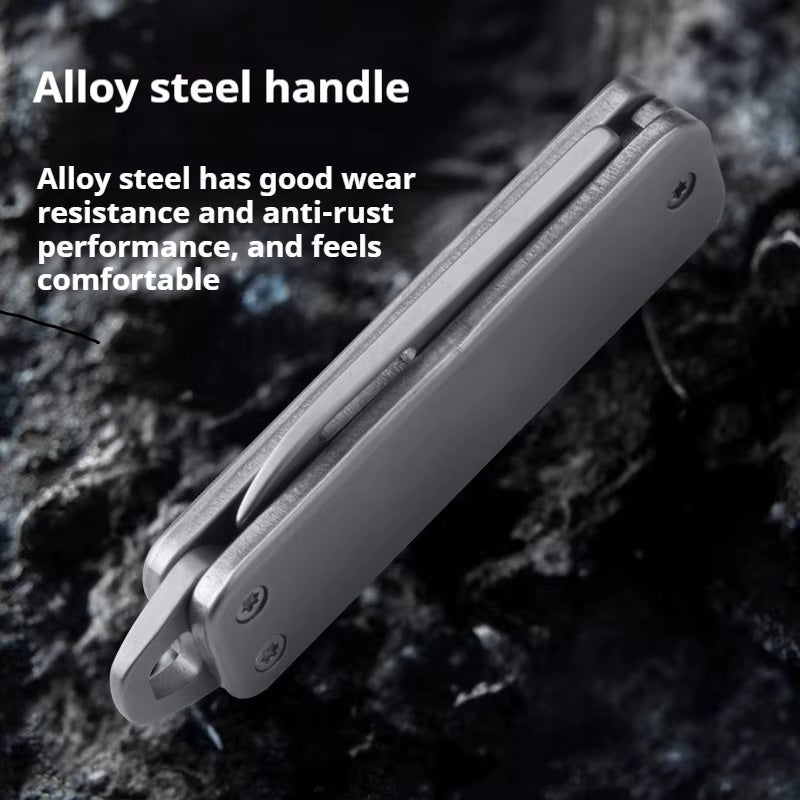 Mini Outdoor Klappmesser „PocketEdge“ – EDC-Schlüsselanhänger, mit Wunschgravur oder Anti-Lost-Text