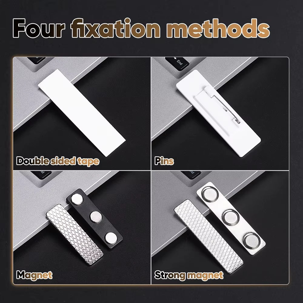 Magnetisches Namensschild mit QR-Code