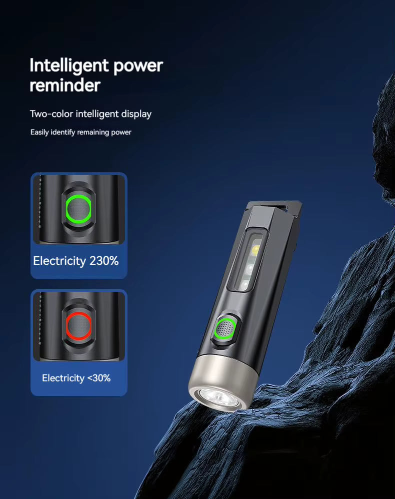 Philips SFL1121 Mini EDC Taschenlampe. Wiederaufladbar, LED, 3 Modi mit Anti-Lost-Text oder individueller Lasergravur