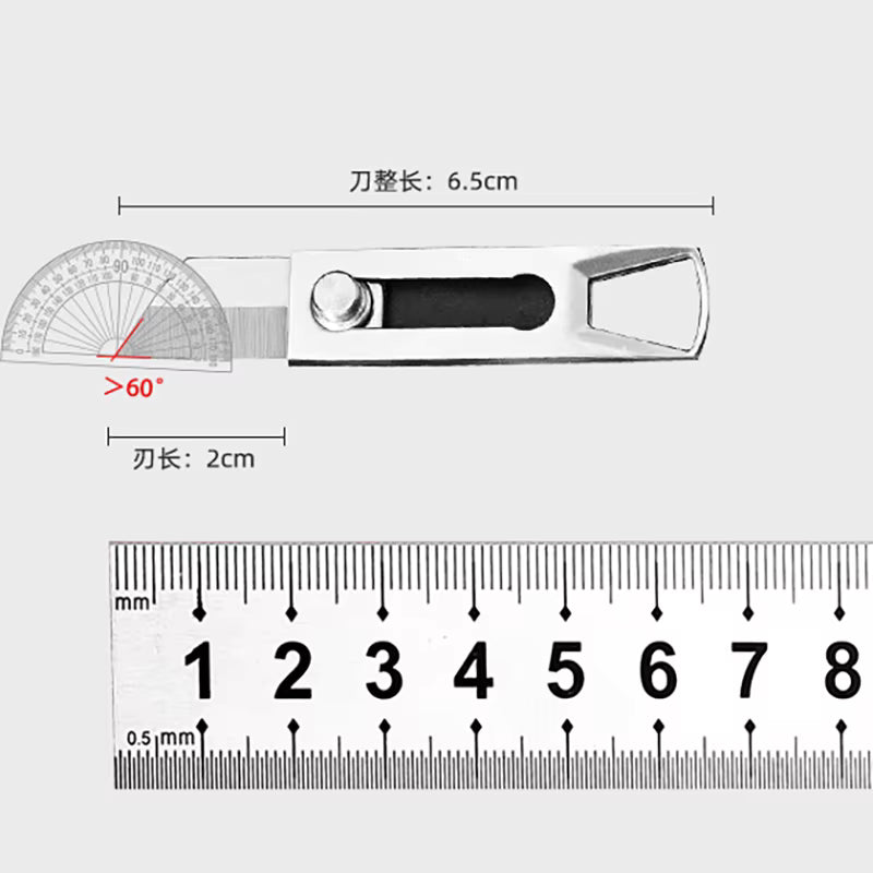 Mini-Taschenmesser aus Edelstahl. Finger Knife,45 mm, mit Anti-Lost-Text oder individueller Lasergravur
