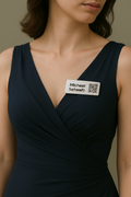 Magnetisches Namensschild mit QR-Code